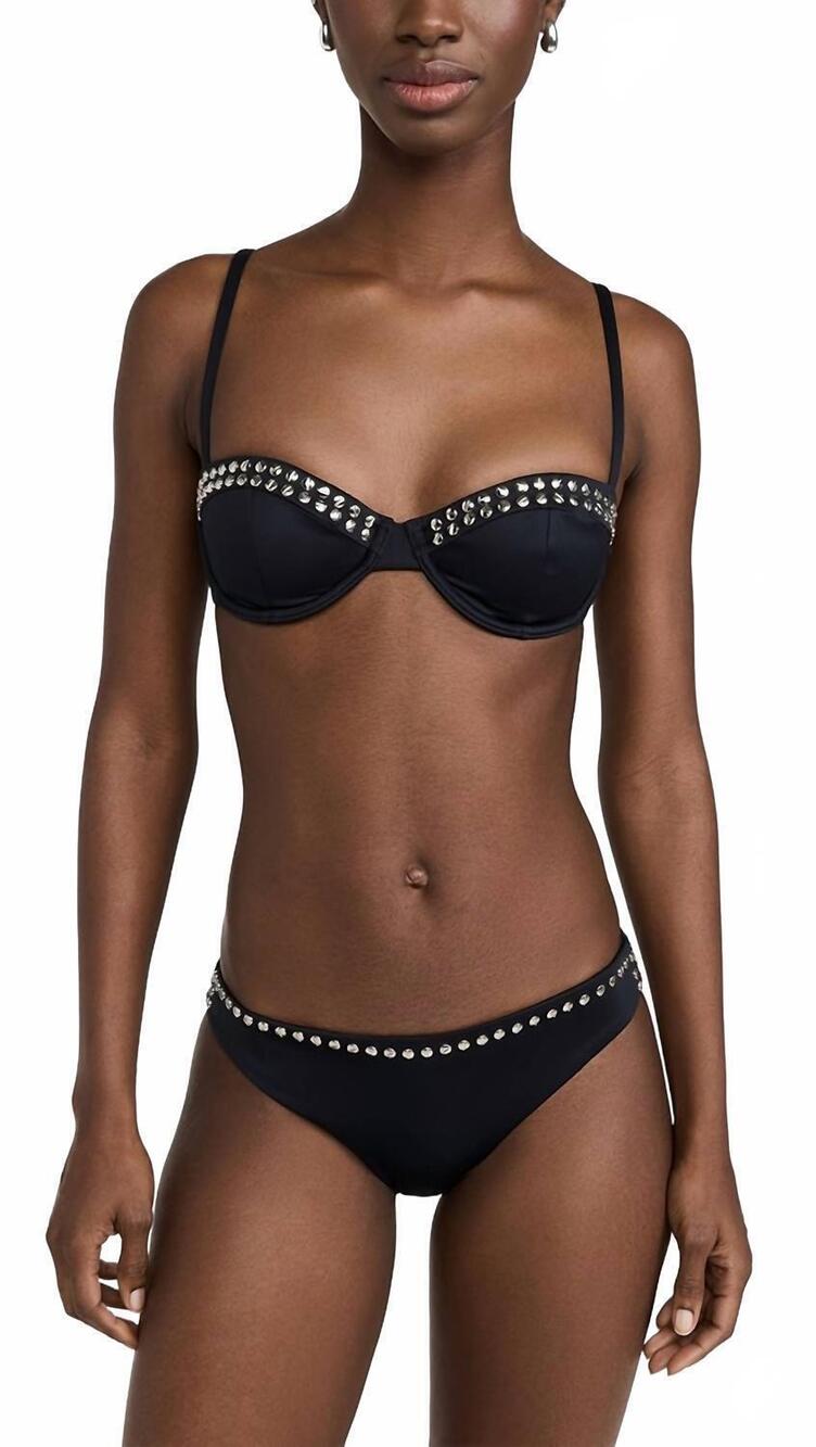 NEW JONATHAN SIMKHAI kassy bikini bottoms in black